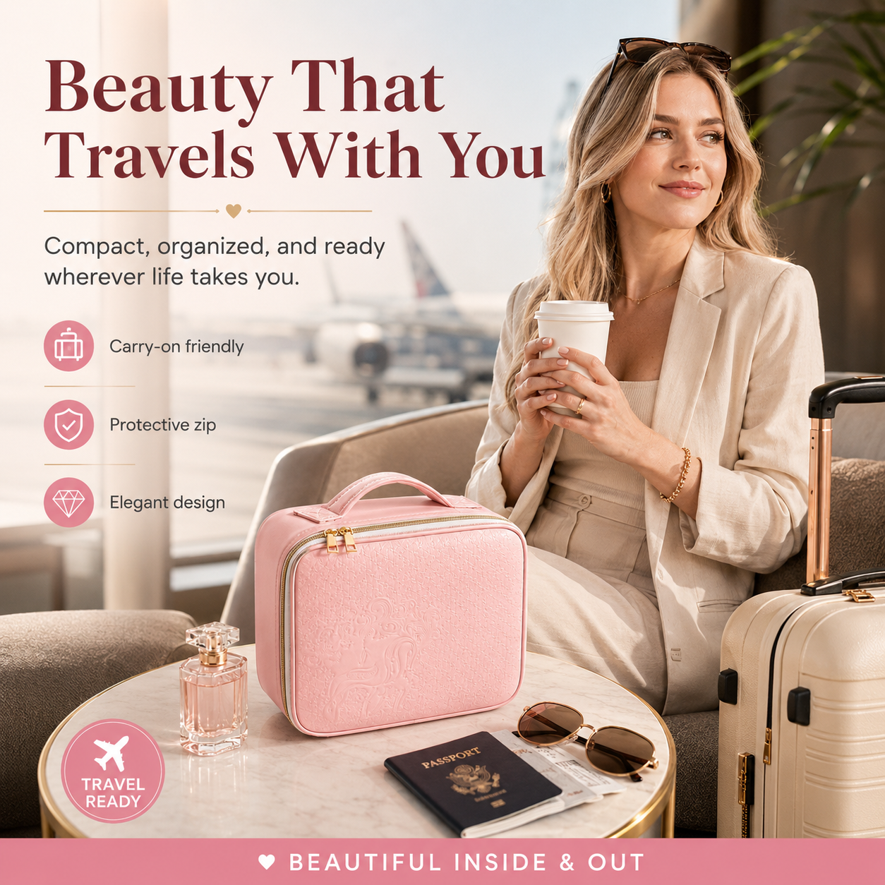 All-in-one makeup case with mirror final call to action