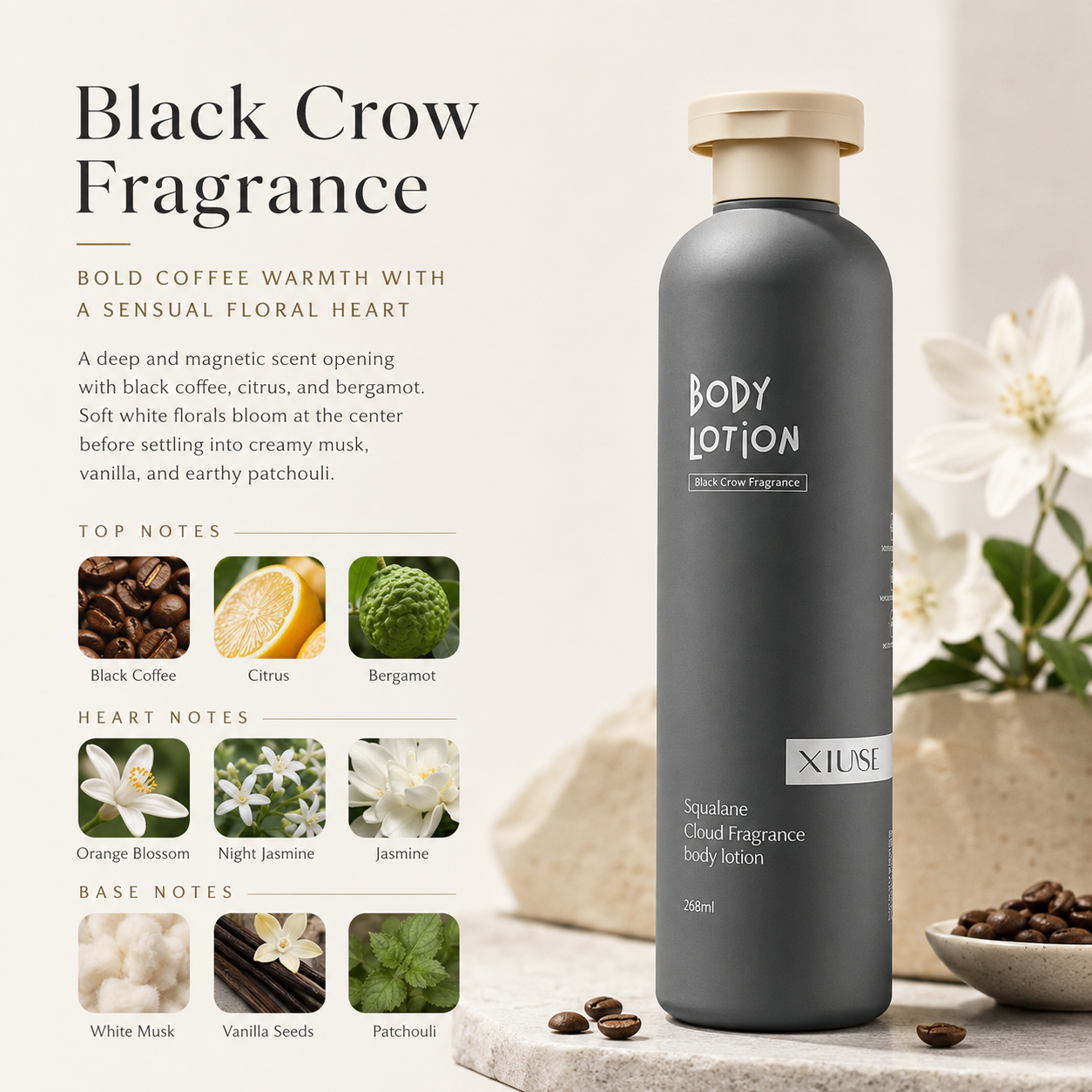 Squalane Perfumed Body Lotion – Silky Hydration & Long-Lasting Scent