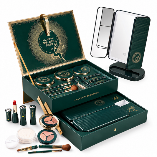 All-in-One Makeup Gift Set with Mirror – Beauty Gift Box for Her