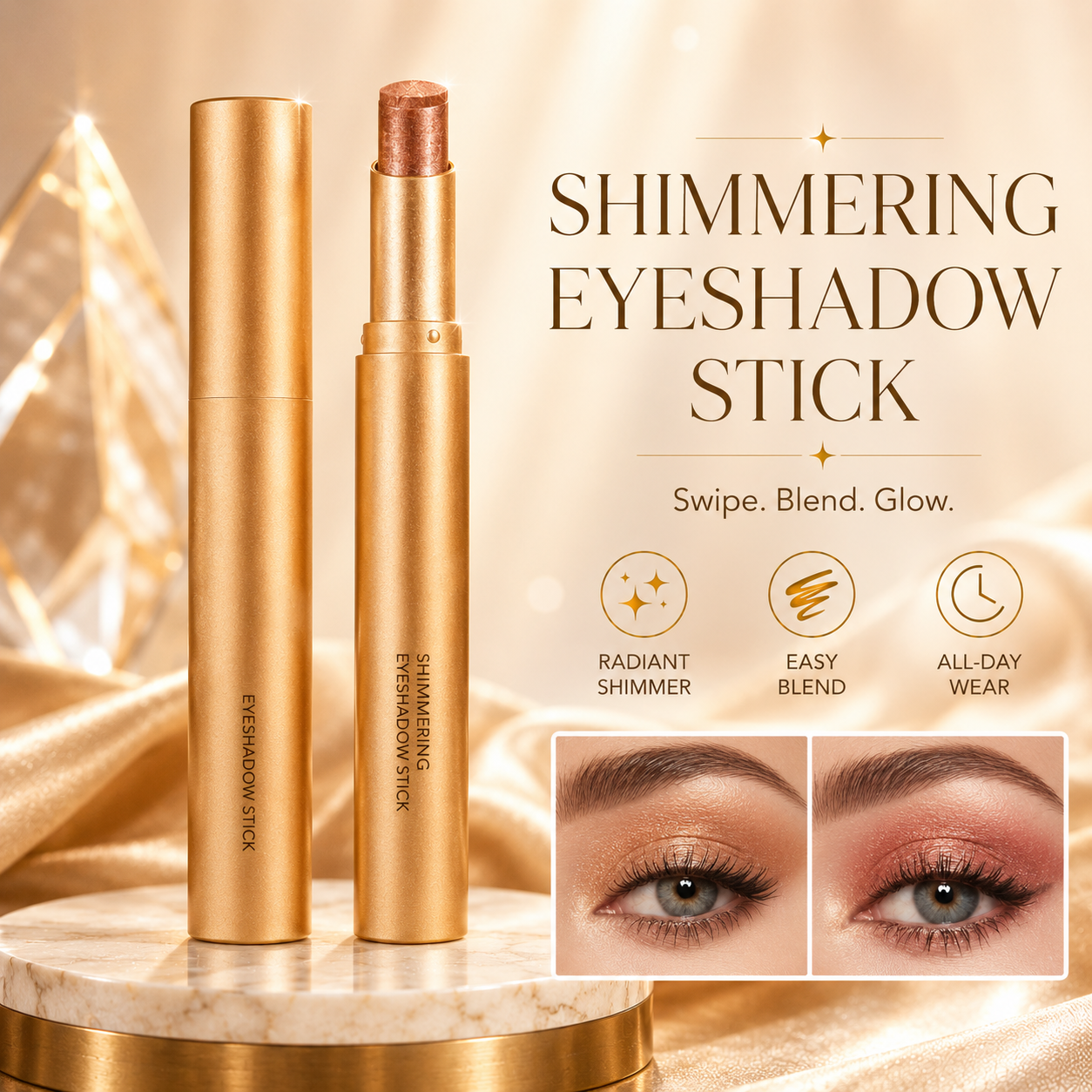 Shimmering Eyeshadow Stick – 3-in-1 Cream Eye Color