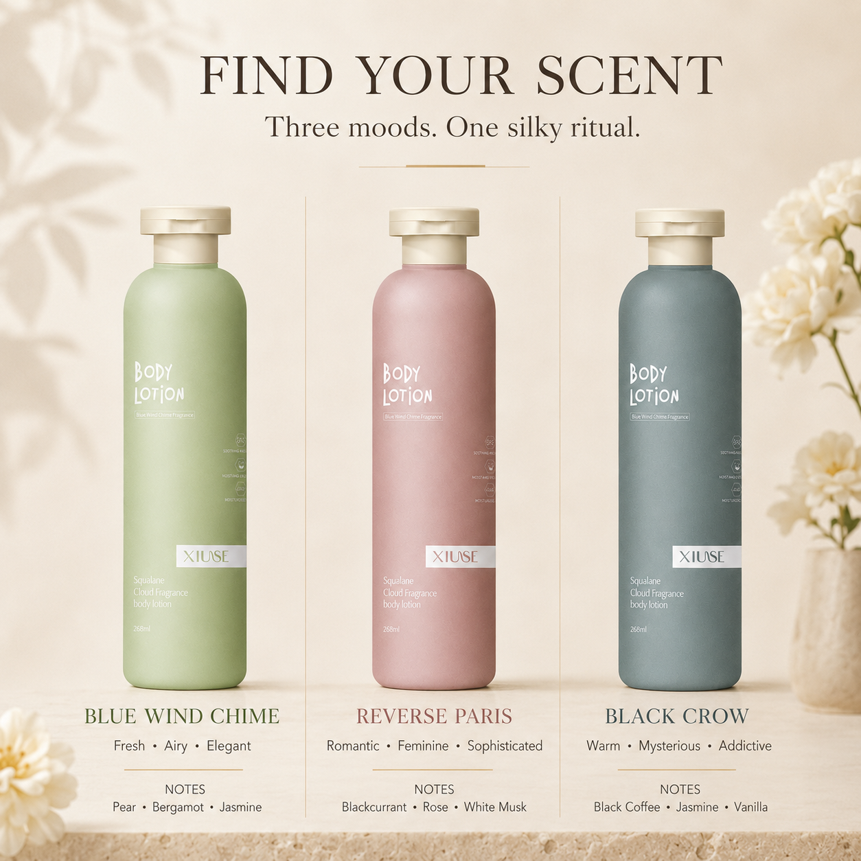 Squalane Perfumed Body Lotion – Silky Hydration & Long-Lasting Scent