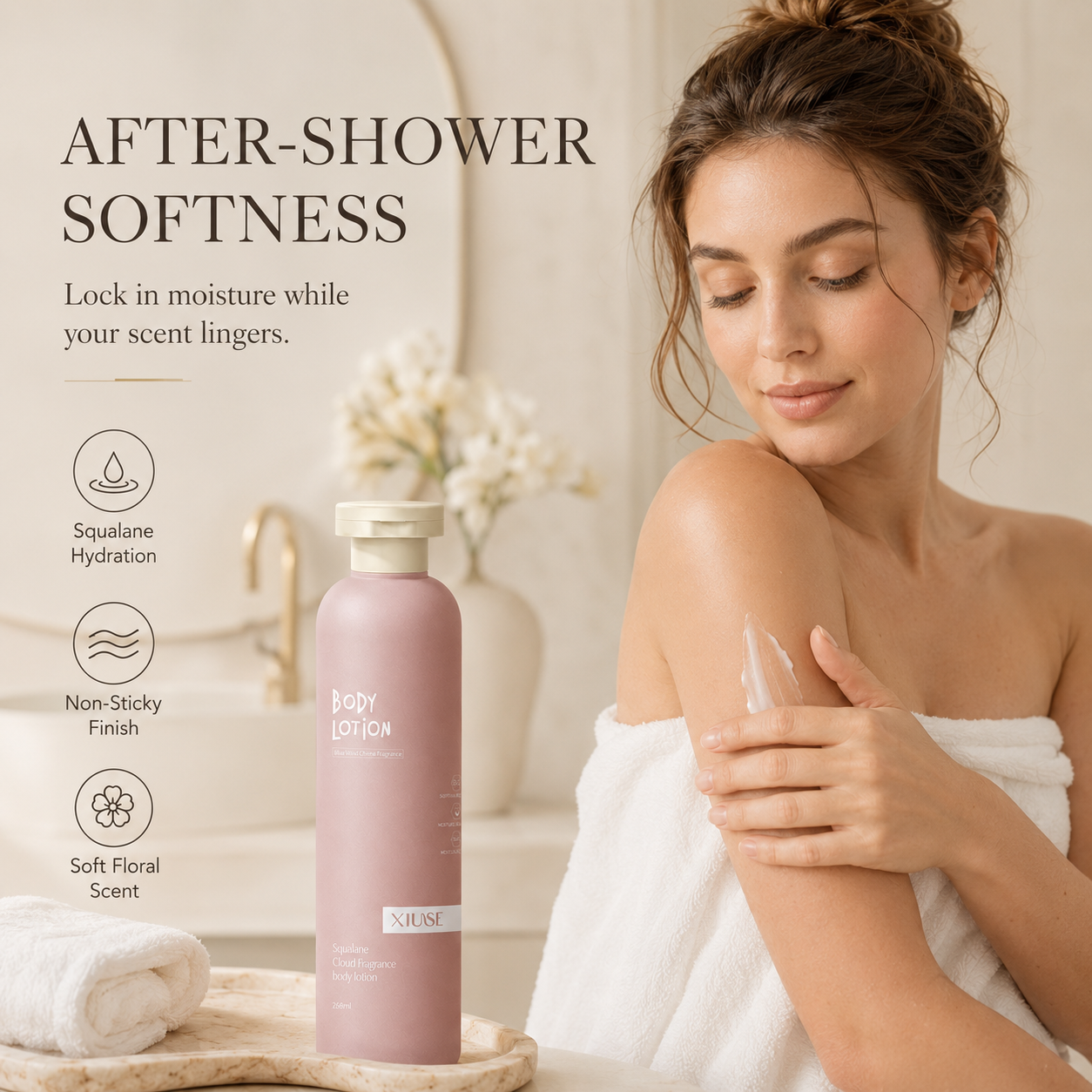 Squalane Perfumed Body Lotion – Silky Hydration & Long-Lasting Scent
